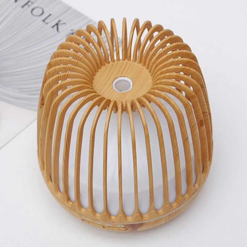500ML Aroma Essential Oil Diffuser Ultrasonic Air Humidifier Wood Grain 7 Color Changing LED Lights Cool Mist for Home | Бытовая