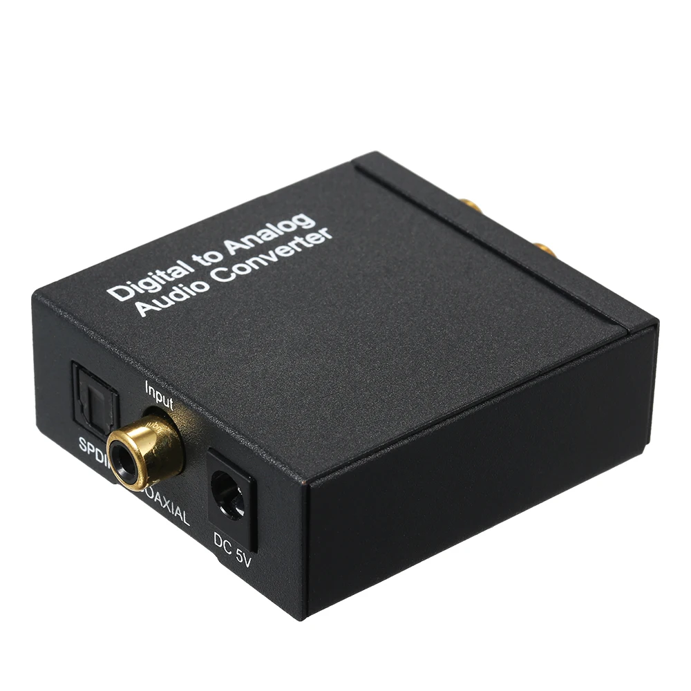 Коаксиальный вход аналогового RCA L/R и AUX 3 5 мм Джек преобразователь аудиосигнала