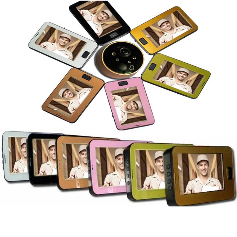 OWGYML 4 3 дюймовый цветной экран дверной глазок видео звонок со светодиодными