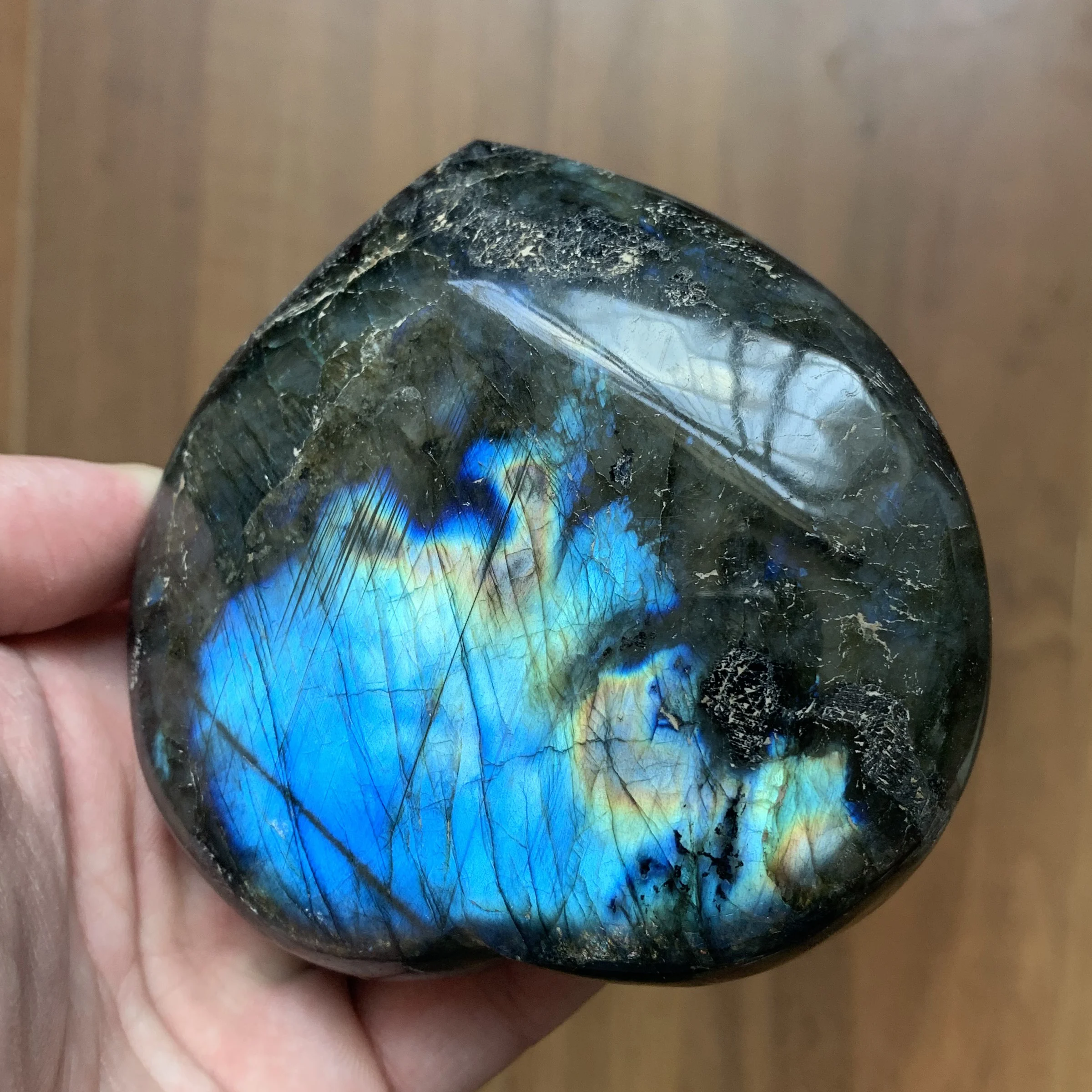 

545 г натуральный Лабрадорит сердце украшение для дома любовь полированный кварцевый кристалл исцеление D010