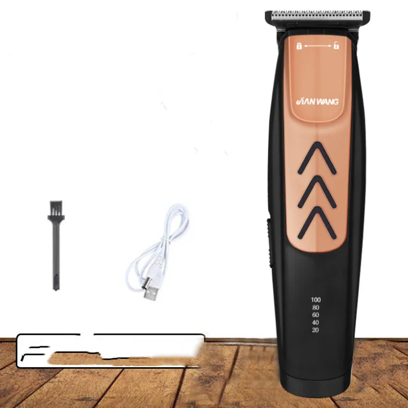 

JX hair trimmer USB rechargeable hair clipper hair cutting machine 15W powerful oil head clipper white hair carving 0.1mm bald