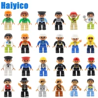 figure big building blocks family member model accessories compatible set doll city occupation character children toys