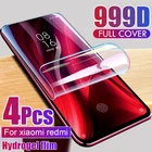 Гидрогелевая пленка для Xiaomi Redmi Note 10 Pro 7 8 9 Pro 9A, 4 шт., полное покрытие, Защита экрана для POCO F3 M3 X3 Pro