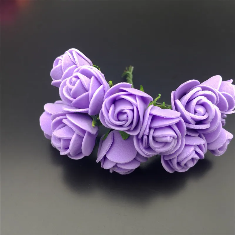 

DIY 144PCS PE Rose Head Artificial Foam Flower Head Rose Bear Garland Material Photo Production Handmade Rose Fake Flowers