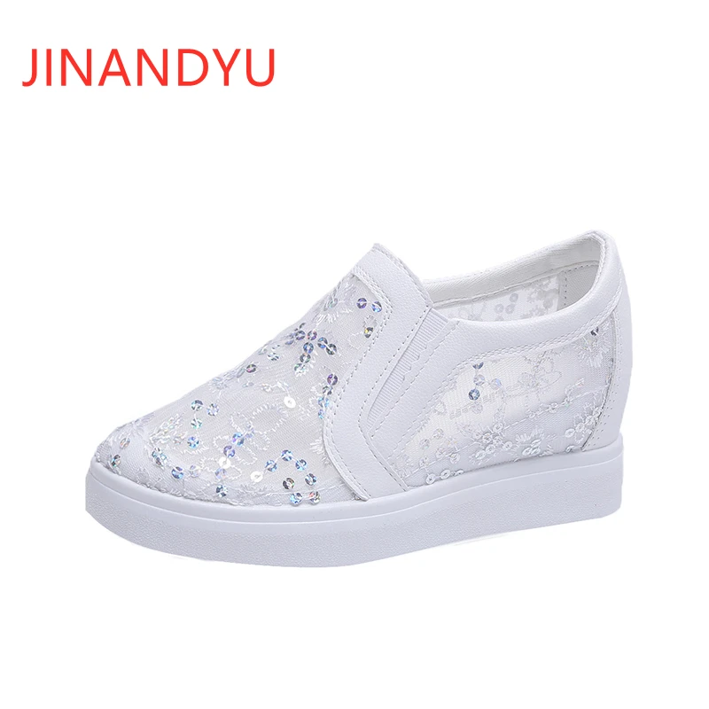 

Hidden Heel Shoes Woman Platform Loafer Cheap Shoes Women Bling Sneakers Lace Black White Chunky Sneakers Women Shoes Casual