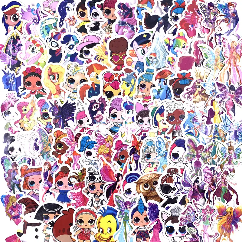 My little pony наклейки с куклами детские игрушки ПВХ не повторять граффити наклейки чемодан автомобиля загрузки гитары водонепроницаемый стикер