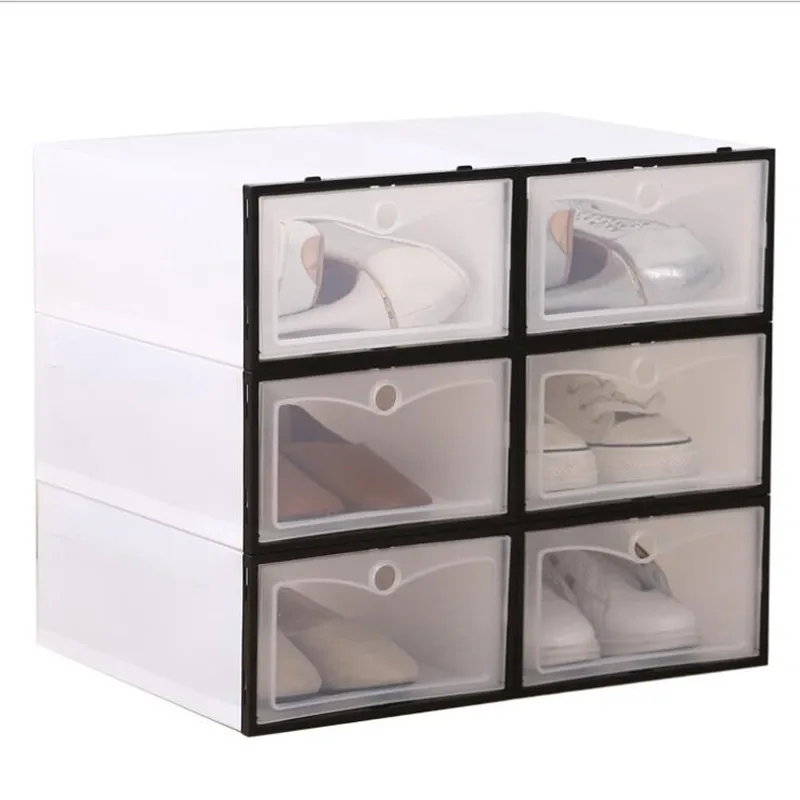 

HQ Transparent Clear Plastic Shoe Box Storage Shoe Boxes Foldable Shoes Case Holder Shoebox Transparent Shoes Organizer Boxes