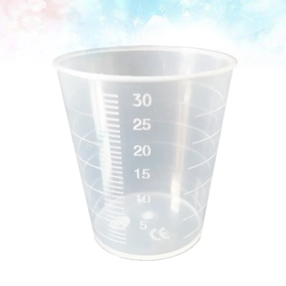 

100pcs 30ml Graduated Measuring Cup Transparent Scale Cups For Office School