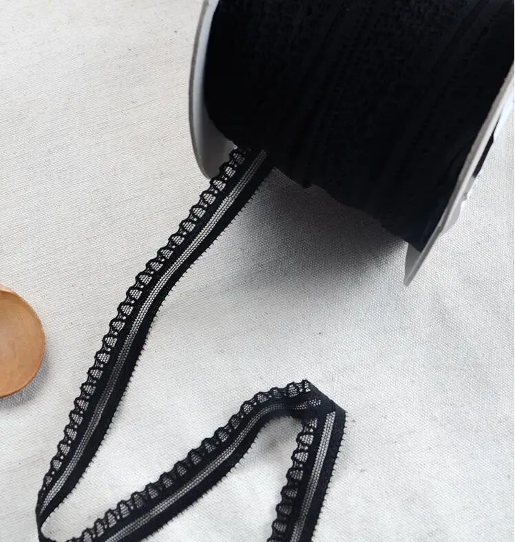 10 м/лот ширина 1 см высокое качество черная эластичная лента аксессуары ткань с