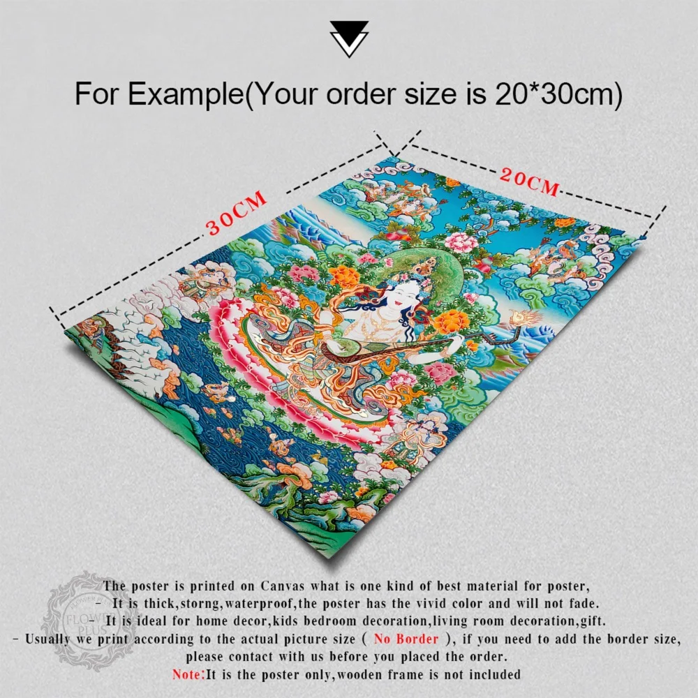 

Thangka Buddha Painting Tibetan India Chinese Religion Style Canvas Print Painting Poster Wall Decor Wall Art Home Decor