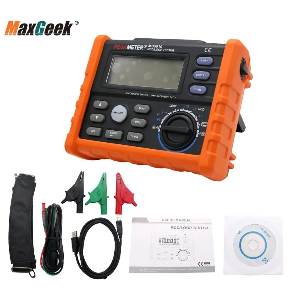Цифровой тестер сопротивления Maxgeek Loop Test er Multimeter MS5910