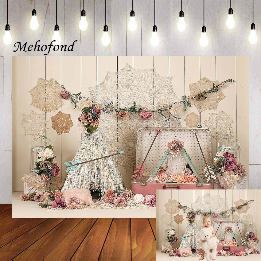 

Фон для фотосъемки в стиле бохо с изображением леса