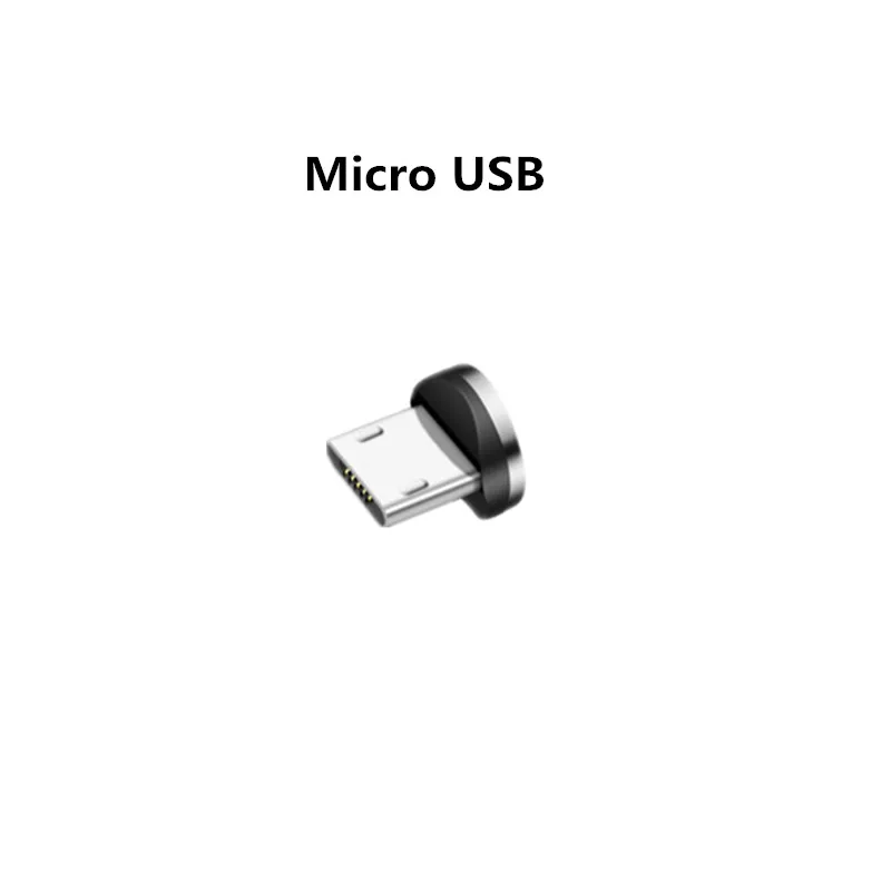 Silver Micro Plug 3/6/10FT USB Магнитная Зарядка Зарядное устройство Тип кабеля type-c для Apple iPhone 8 7 6s samsung Лот - Цвет: Silver Micro Plug