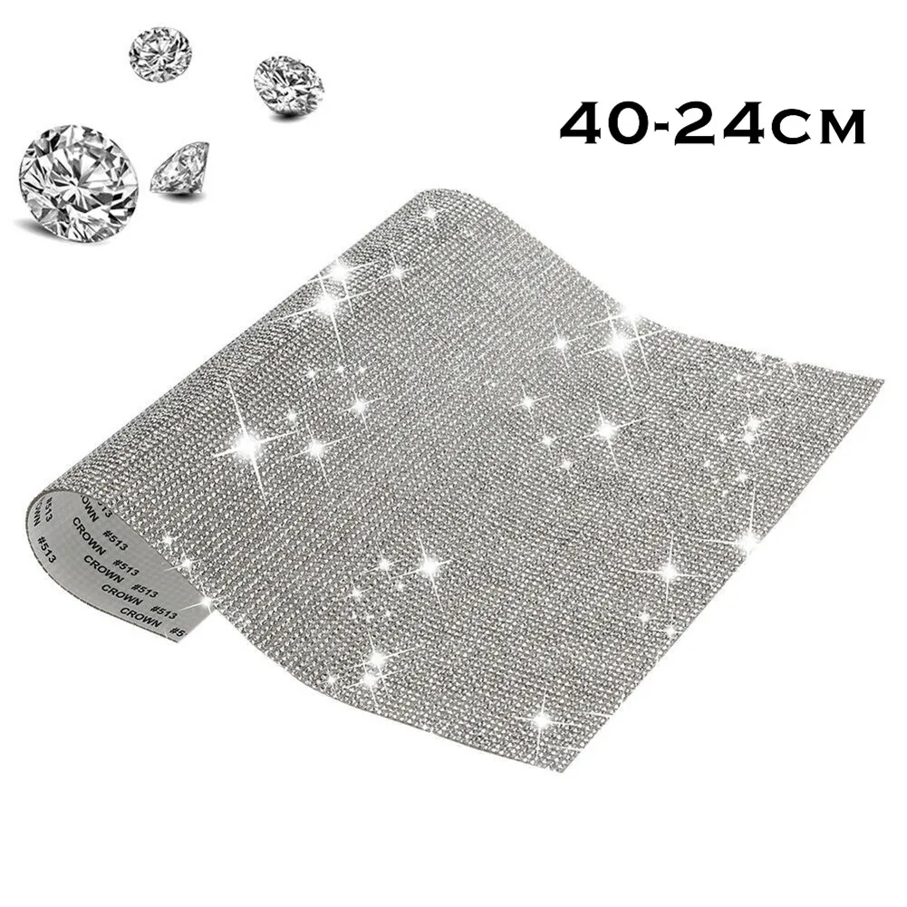 

Drill Car Sticker Bling Car Diamond Crystal Rhinestone Sticker Sheet Diamante DIY 40*24cm