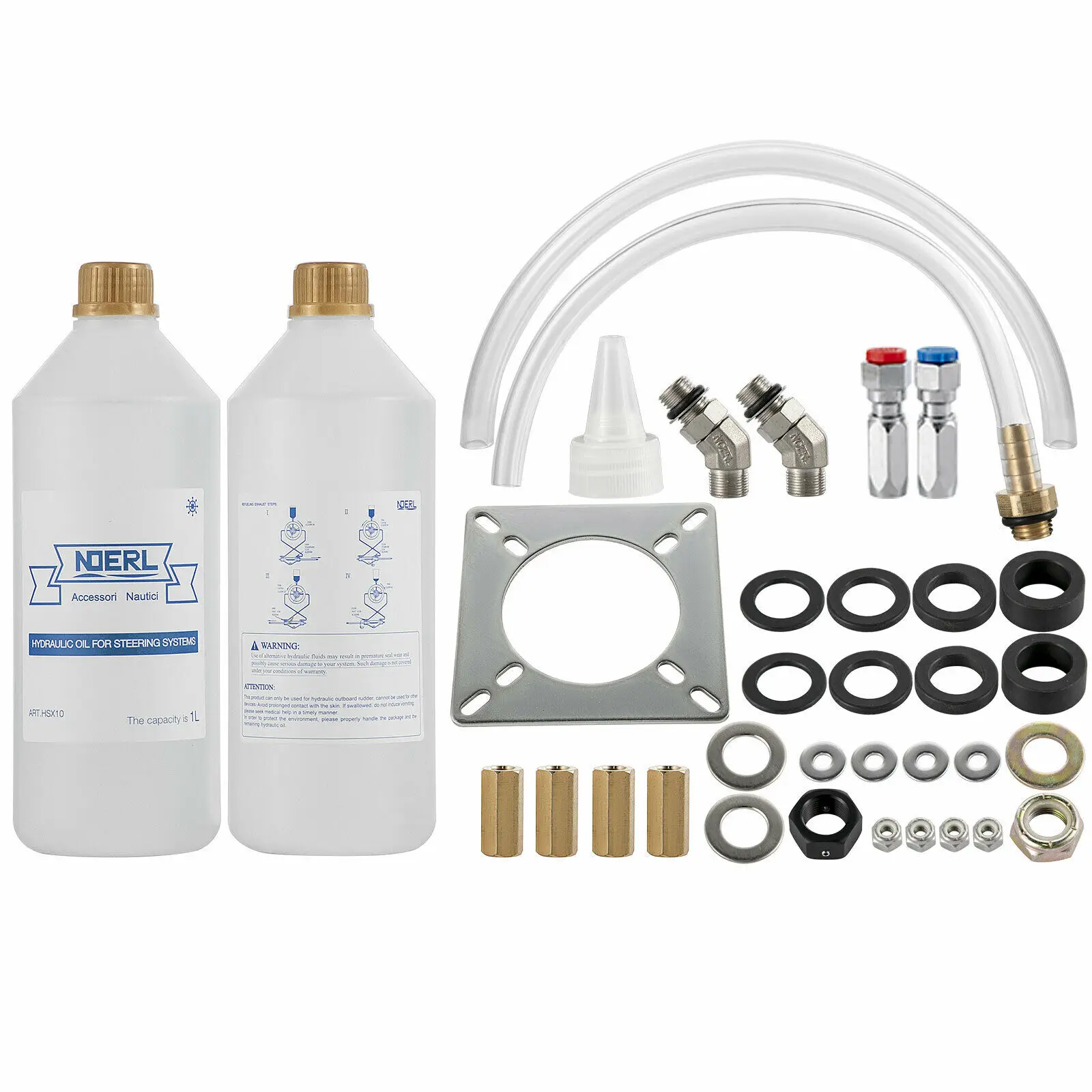 

300HP Hydraulic Outboard Steering System Kit Marine Cylinder Helm Tubing Boat