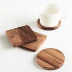 Деревянная подставка чашка 1 шт., питьевая кружка из натурального дерева, подставка под чайник, кофейный напиток, аксессуары для стола