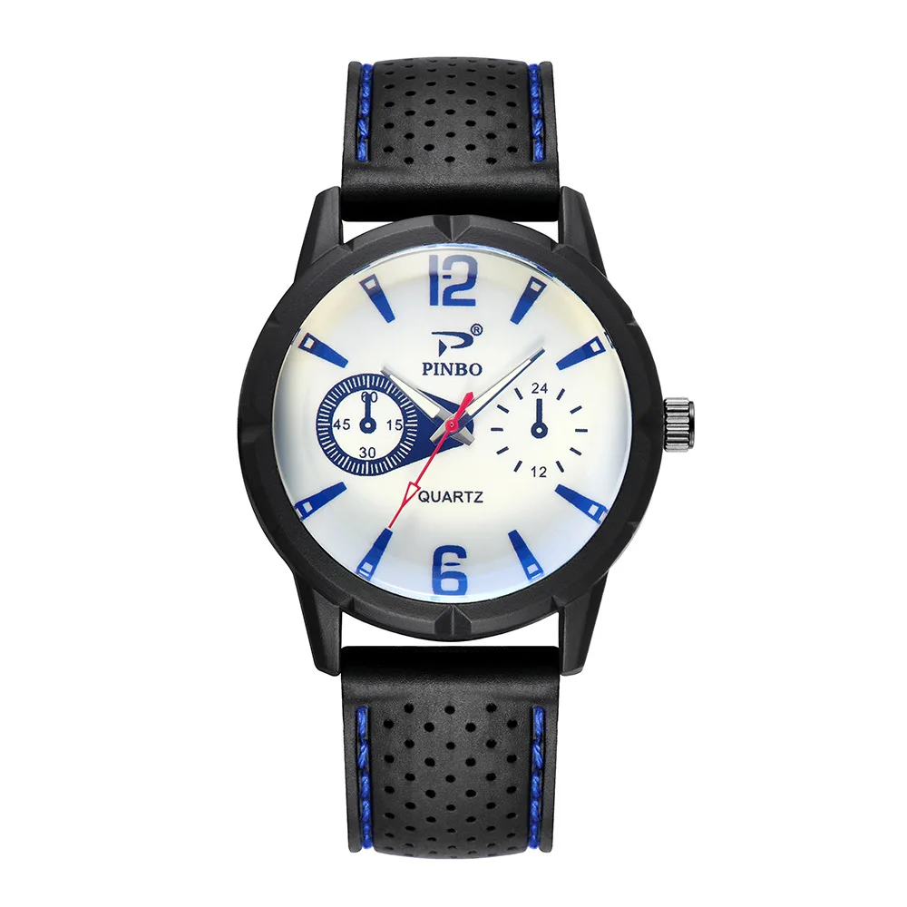 Часы наручные мужские кварцевые с силиконовым ремешком спортивные роскошные