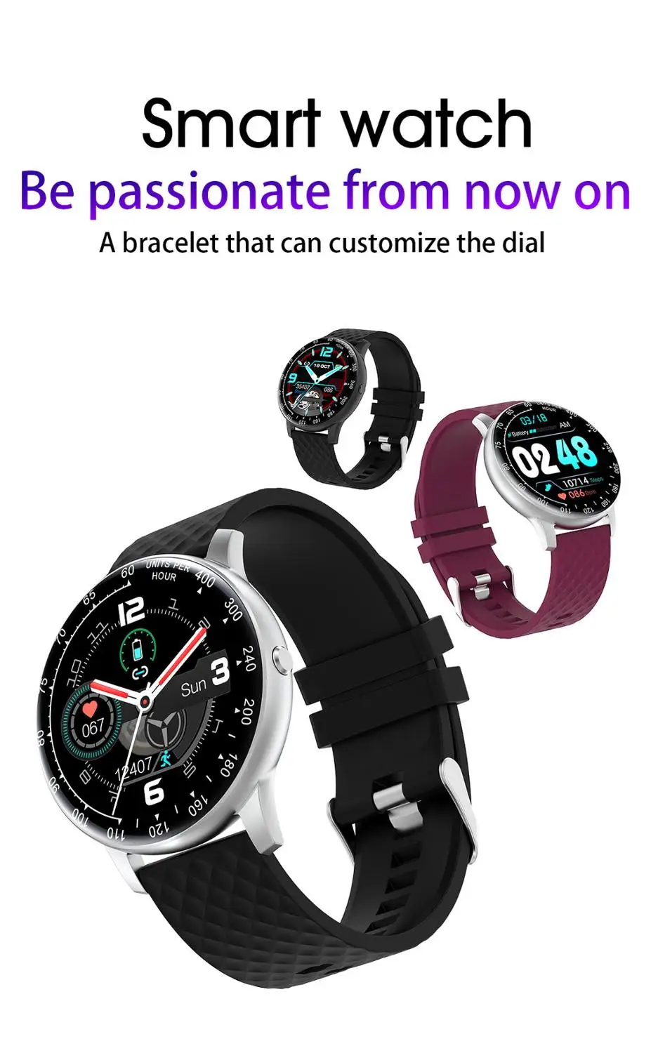 

JIANSU H30 smart watch Custom watch face heart rate blood pressure blood oxygen alloy shell wrist band
