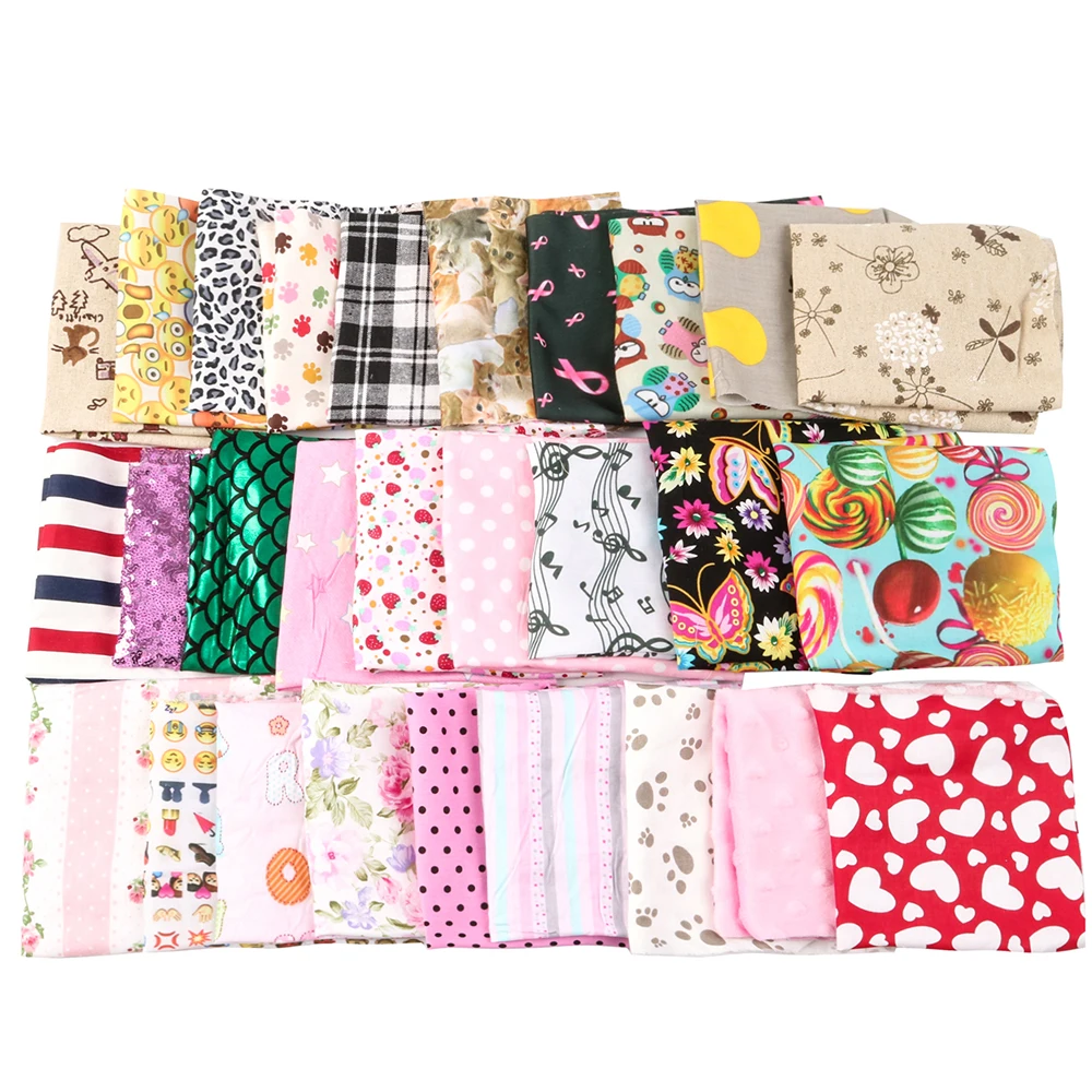 Ткань для образцов 20 цветов 25*25 см ткань из полиэстера и хлопка с рандомным