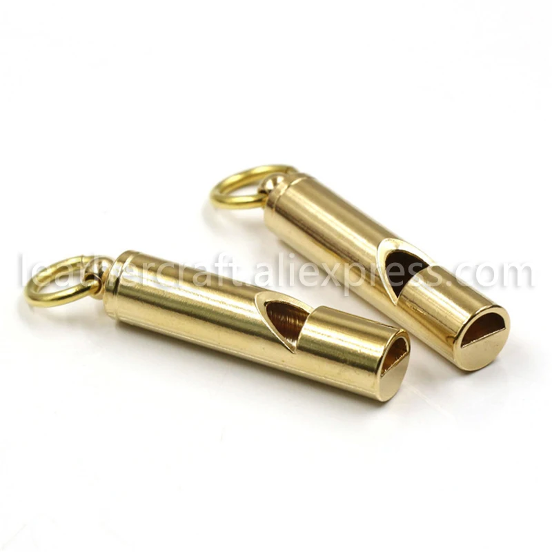 1 шт. полированный свисток для выживания из чистой латуни