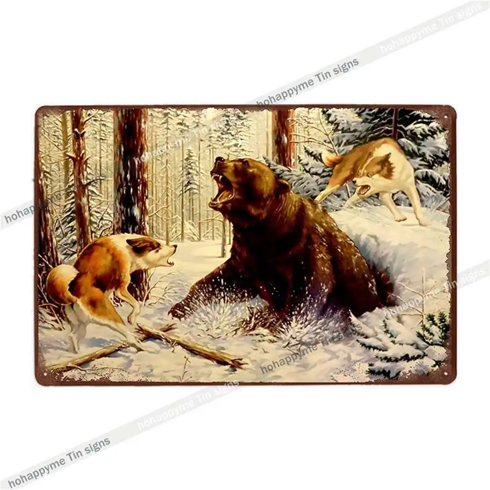 

Металлическая охотничья вывеска hohappyme 20x30 см