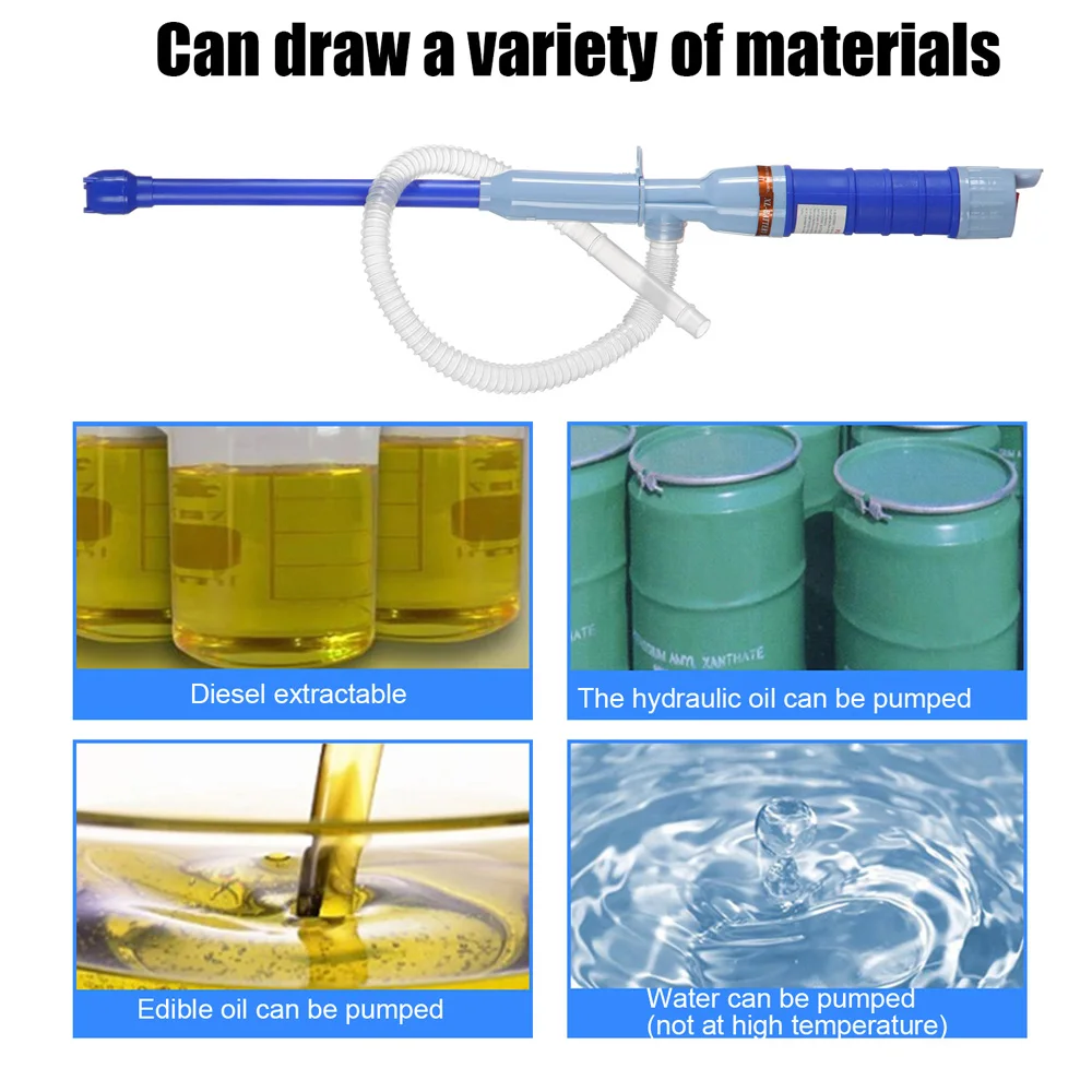 Портативный ручной сифонный насос перекачивающий Топливный с аккумулятором для