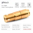 9x19 мм, 9 мм Лазерная тренировочная пуля, 9 мм пара лазерных пуль, лазерный картридж для тренировки сухих огней и имитации стрельбы