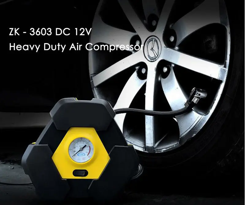 Горячая 100PSI автомобильный портативный автоматический Электрический воздушный компрессор 12 в насос шин насос шины инструмент с прикуривателем шнур питания