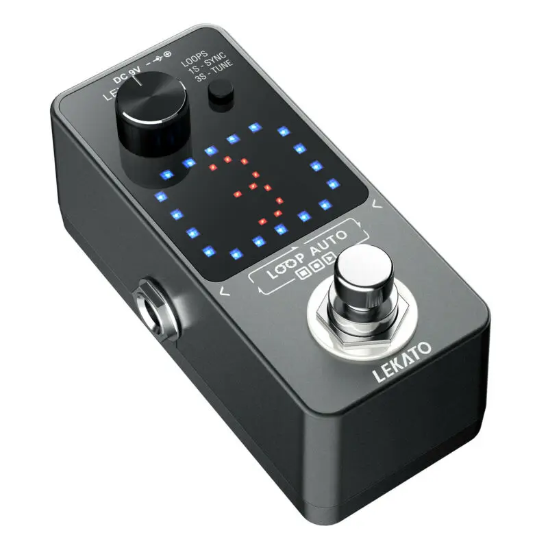 Lekato педаль петлителя Guitar Electric Multi Effect Гитарный процессор Digital Music 3 Wave Slot на 6 минут