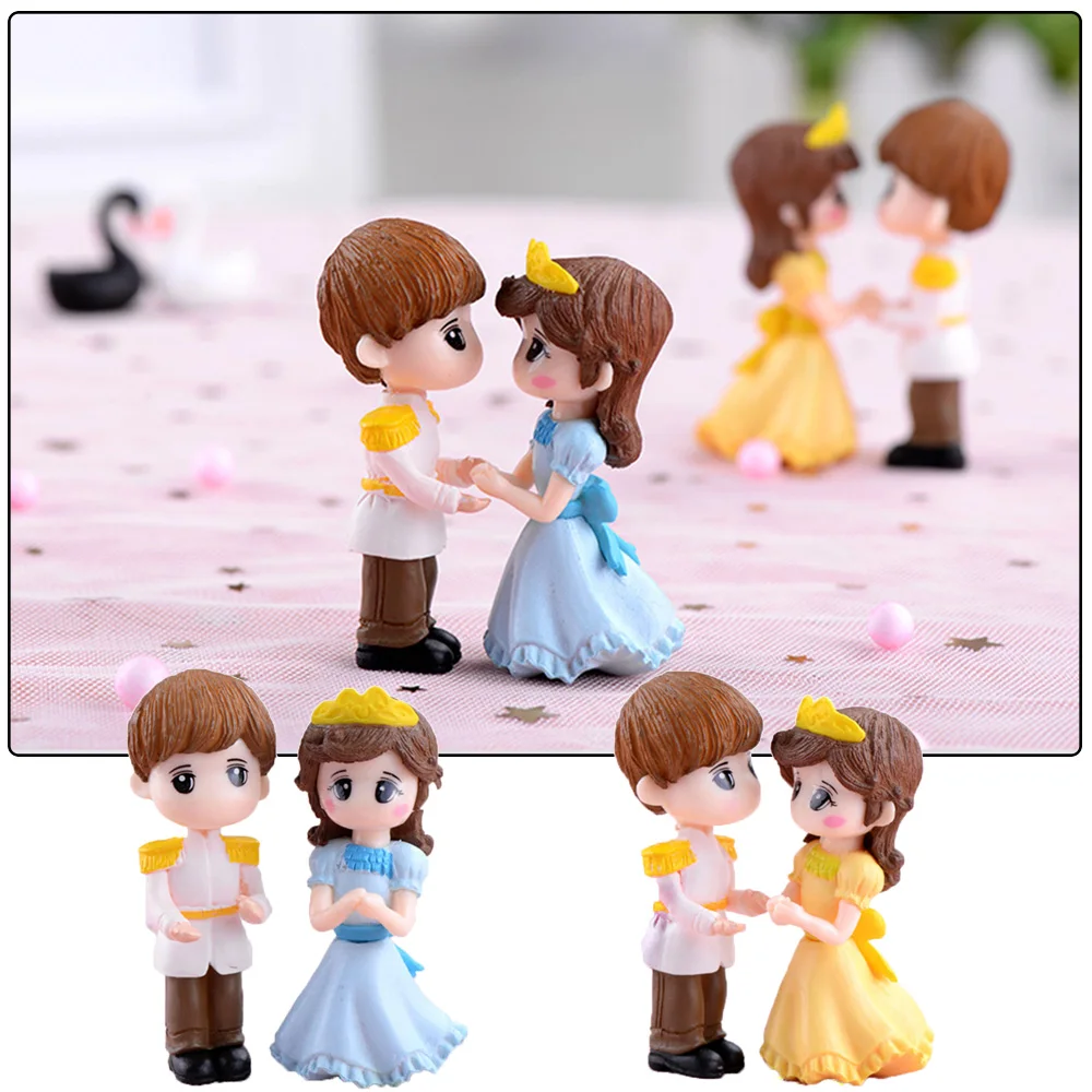 2 шт. влюбленные принцы и принцессы Сказочный Сад Искусственный мох гном микро