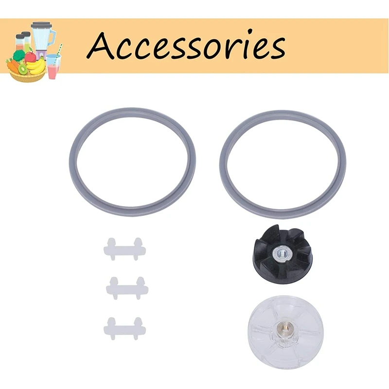 

Blade & Lids & Gear Set & Gaskets & Shock Pad & 18/24/32Oz Cup for Nutribullet 600W/900W Blender Replacement Parts