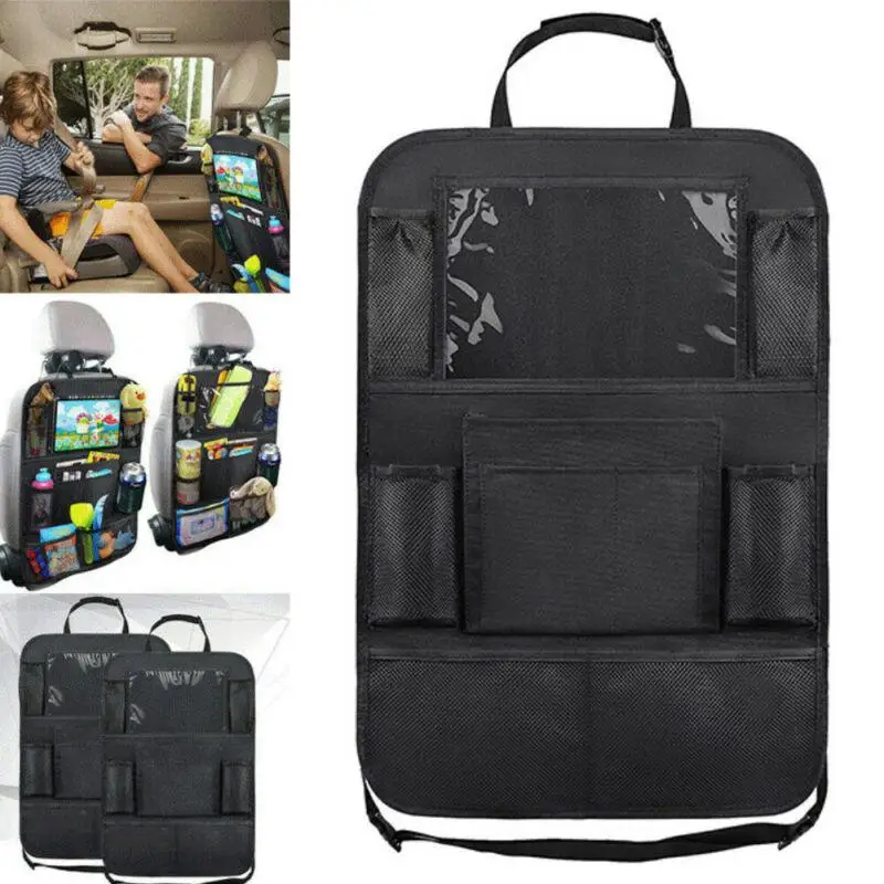 

Car Seat Back Pocket Storage Box for Car-seat Organizer Storages Bag Multi-Pocket Tablet Holder Travel Tidy Pouch