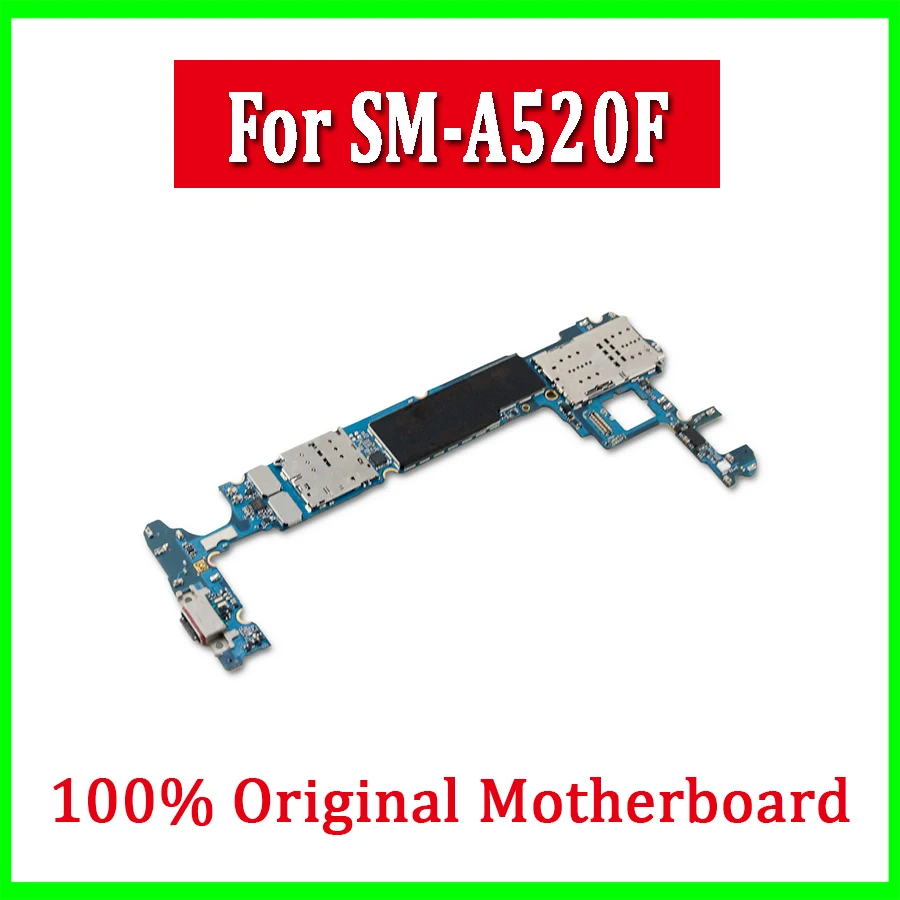 Original Motherboard for Samsung Galaxy A5 A520F A500F A500FU A510F A530F Unlocked with Full chips Logic Main Board | Мобильные