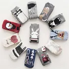 Японская мода милый анималистический принт новый продукт Носки с рисунком медведя из мультикакроликДетский свитер с рисунком пингвина повседневное забавные Женские носочки для подарок на Новый год