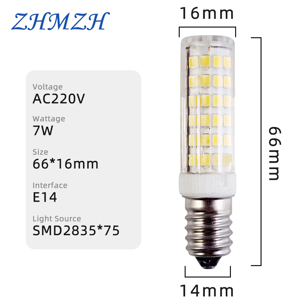 Светодиодная лампочка кукуруза E14 10 шт./лот 220 В переменного тока керамическая