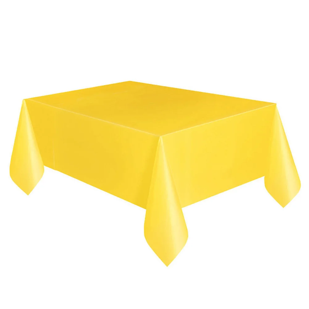 yellow Одноразовая Скатерть Пластиковые банкетные вечерние прямоугольные скатерть для стола 54x72 дюймов Прямая поставка FAS - Цвет: yellow