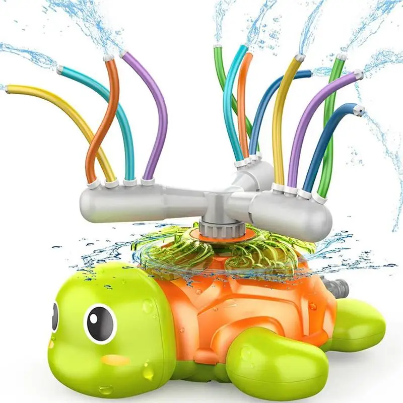 

Summer Bath Toy Outdoor Sprinklers for Children and Kids Tortoise Sprinkler with Swing Hose Garden Spraying Fun Toy