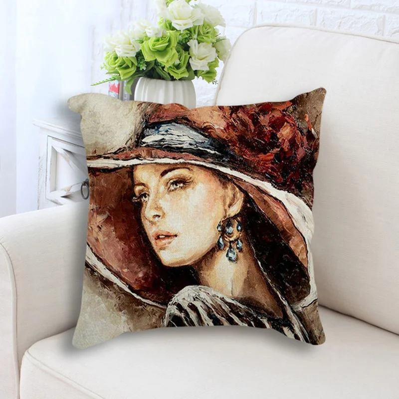 Льняная наволочка искусственная красивая Обложка украшение для спальни офиса