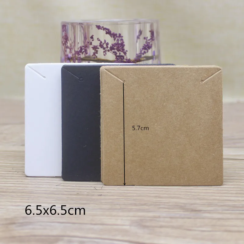 6*6 см Zerong 50 шт чистая белая бумага Ювелирные изделия дисплей карты Крафт