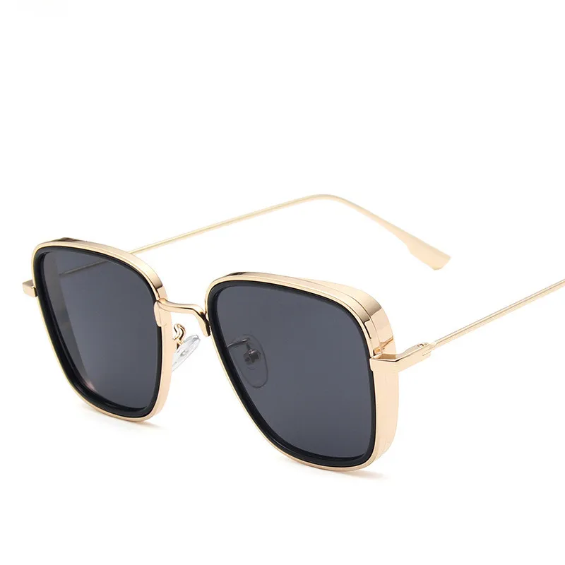 

2020 Square Sunglasses Men Luxury Brand Metal Retro Steampunk Gradient Sun Glasses for Women Shades UV400