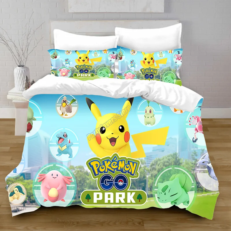 Постельный Комплект постельного белья с покемоном комплекты пододеяльником