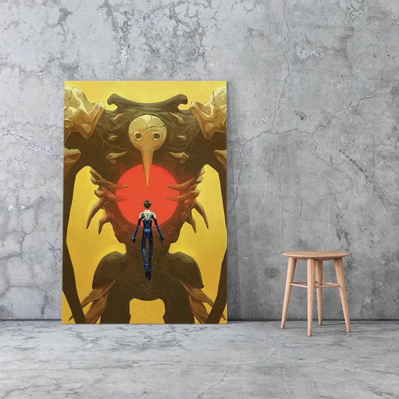 Shinji Ikari Sachiel Anime Framed Wooden Frame Canvas Poster Painting Wall Art Decor Living Room Study Home Decoration Prints | Дом и сад