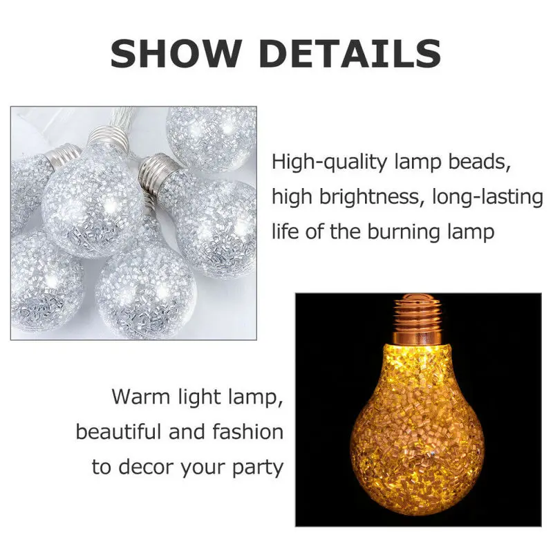 1 5 м 10 Светодиодный светильник для рождественской гирлянды Рождественский Декор