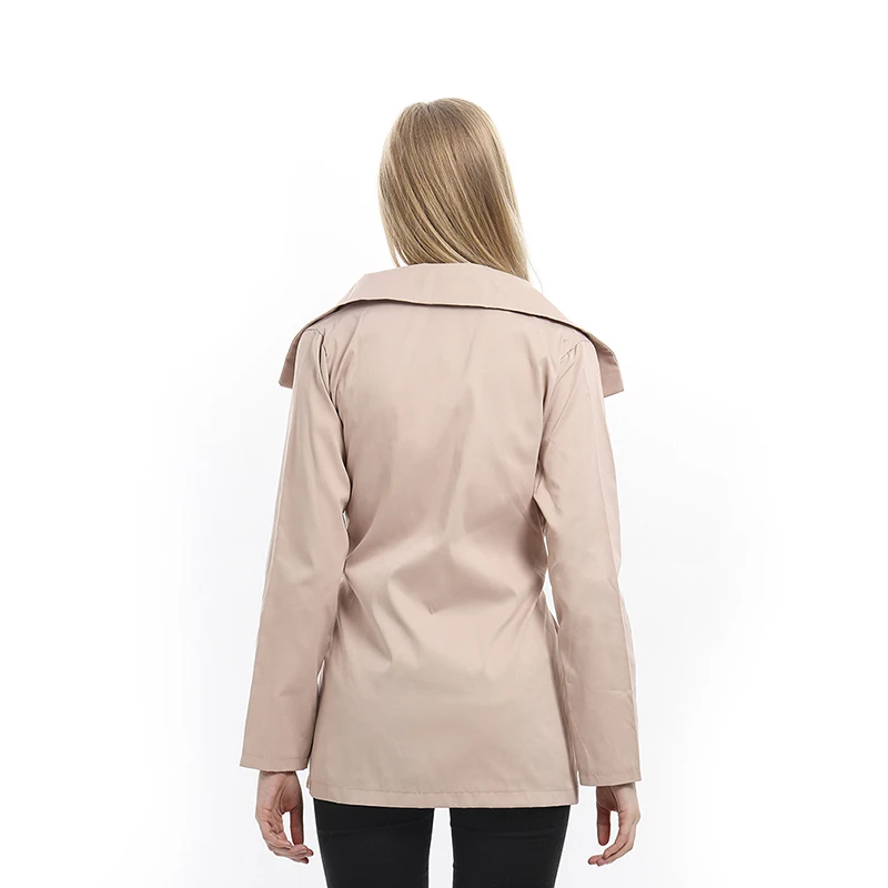 Новинка Осеннее Женское пальто модная ветровка с галстуком большой размер