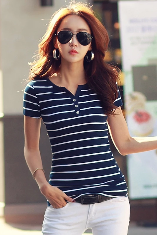 2021 Лето футболки с v образным воротом футболка для женщин коротким рукавом