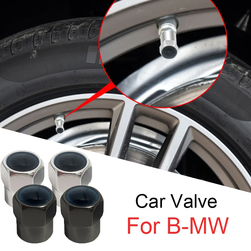 

4pcs Car Tire Valve Stem Caps Waterproof for BMW E39 F10 F30 E46 E60 E90 E34 X5 E70 E36 E53 Serie X1 S1000rr 3s Car Accessories