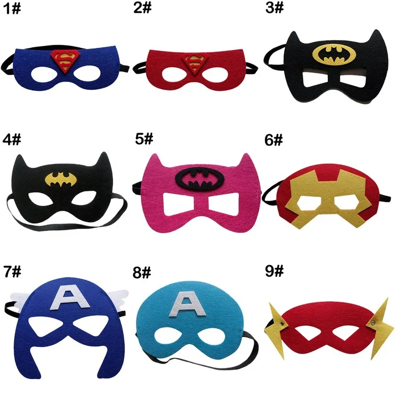 Маска супергероев маскарадный костюм Супермена Бэтмена Человека паука Халка