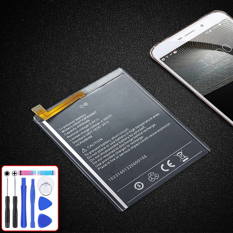 

Li3834T43P6h8867 Mobile Phone Replacement Battery 4000mAh For UMI SUPER/For UMI Max