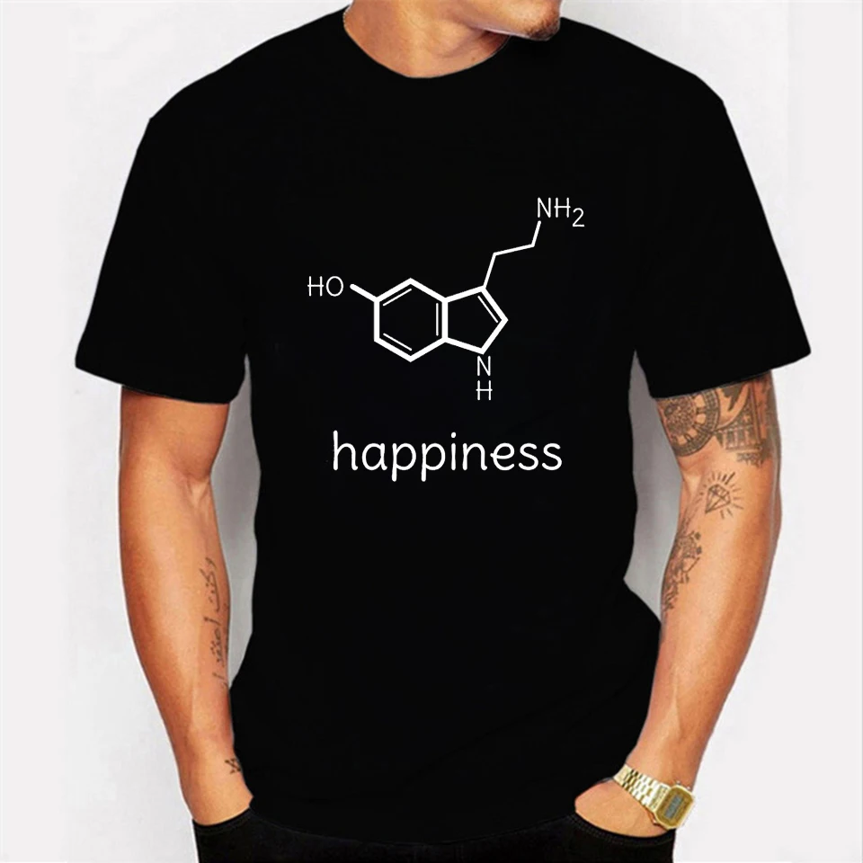 

Футболка из хлопка с надписью «Happiness Science Chemistry», футболка с надписью «Physics Biology», «влюбленные», летняя хлопковая черная Мужская футболка, топ...