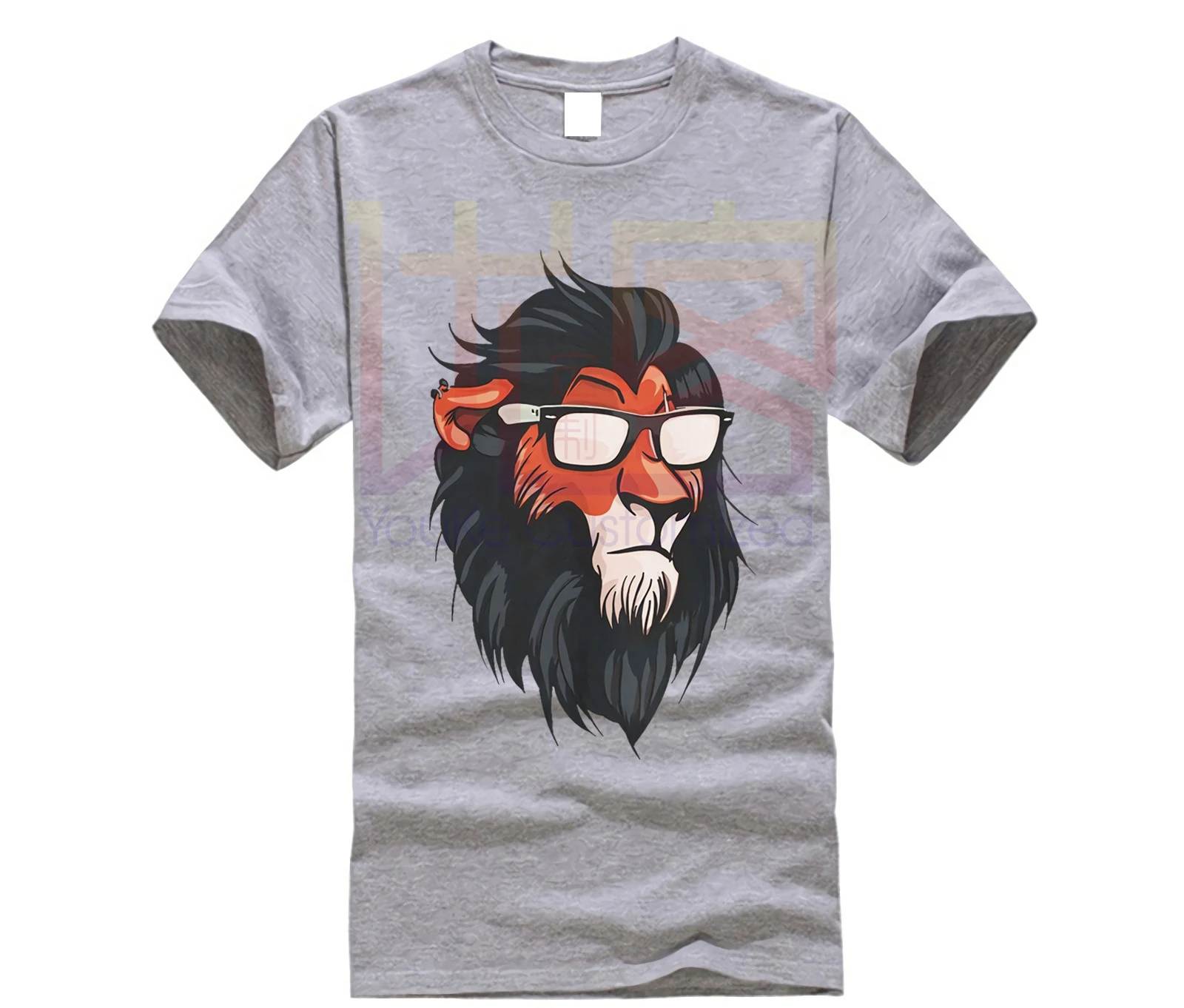 Lion King Scar In Glasses T-Shirt Funny Disney Shirt All Sizes Newest 2019 Summer Men Fashion O Neck Cotton Tees Tops |